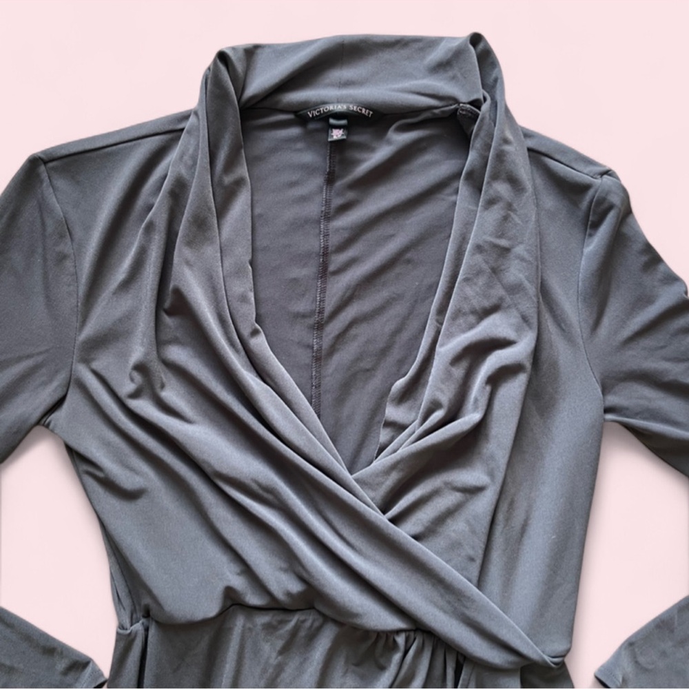 Victoria’s Secret Faux Wrap Drape Dress Gray | S | Day to Night Dress - Picture 5 of 8